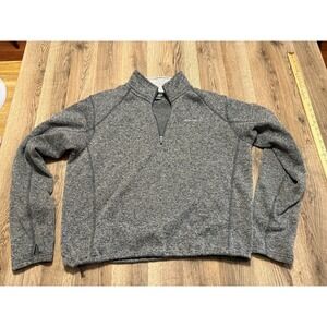 Eddie Bauer Sweater, Men's Size XL Tall, Gray, 1/4 Zipper, Pullover, Long Sleeve